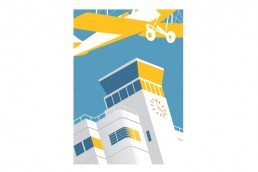 Shoreham Airport, vintage poster design